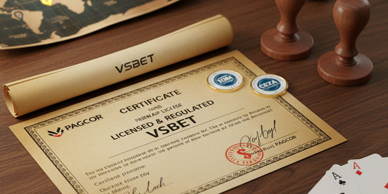 Giấy phép chứng nhận của PAGCOR thương hiệu VSBET